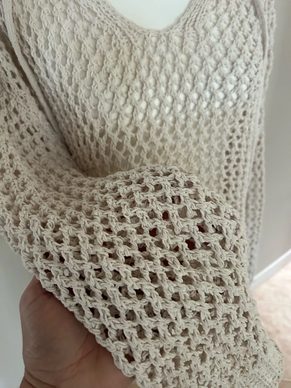 Nicole Miller Woven Hooded Beach Sweater - Picture 5 of 9